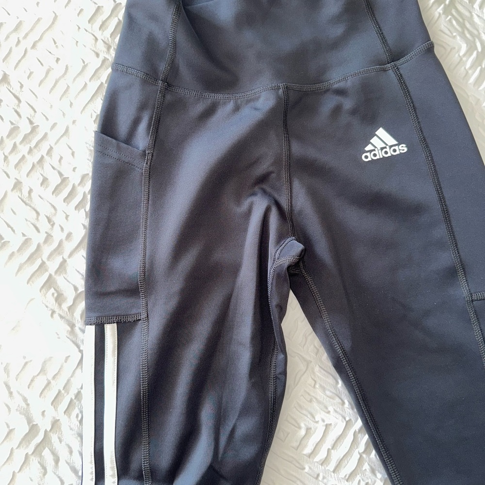 Adidas Women Black Joggers with White Stripes - Picture 5 of 7